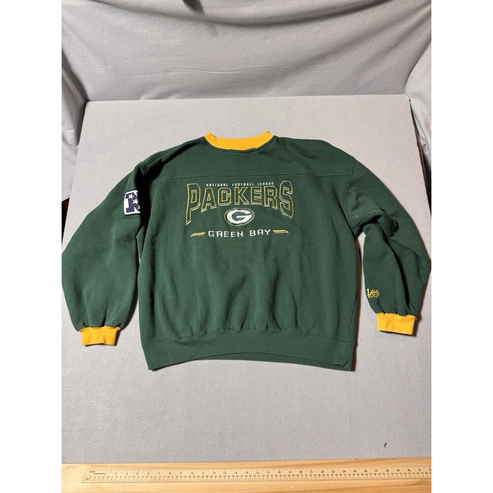 Vintage Green Bay Packers Crew Neck Sweatshirt Size XL Lee Sport NFL Embroidered